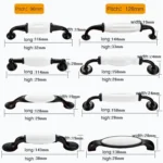 5006_96 Black and White Ceramic Closet Cabinet Handle Pitch: 96mm - Image 5