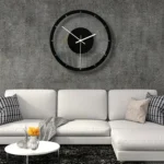TM011 A Round Wooden Dial Transparent Acrylic Mute Wall Clock - Image 7