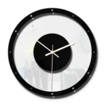 TM011 B Round Wooden Dial Transparent Acrylic Mute Wall Clock - Image 2