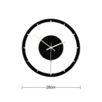 TM011 B Round Wooden Dial Transparent Acrylic Mute Wall Clock - Image 3