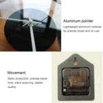 TM011 B Round Wooden Dial Transparent Acrylic Mute Wall Clock - Image 4