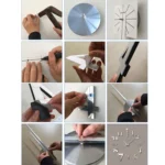 Bedroom Home Decor Large 3D Mirror DIY Wall Sticker Clock, Size: 100*100cm - Image 5