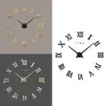 Bedroom Home Decoration Frameless Roman Numeral Large DIY Wall Sticker Mute Clock, Size: 100*100cm - Image 2