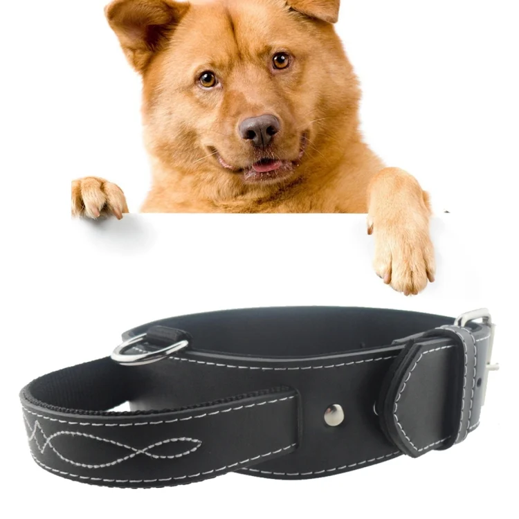 HC4013B.webp Leather Pet Dog Collar Pet Products for Big Pet, Size: 4.5*58.5cm - Image 1