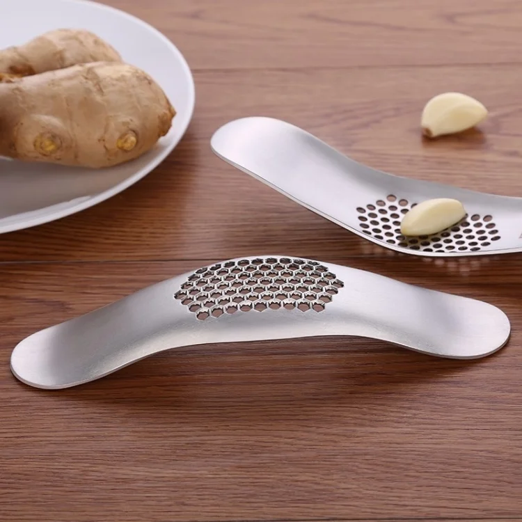 HC4026_2.webp SSGP Kitchen Tool Manual 304 Stainless Steel Brushed Texture Garlic Presser - Image 3