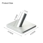 Stainless Steel Single Slant Hook Bathroom Non-perforated Coat Rack - Image 3