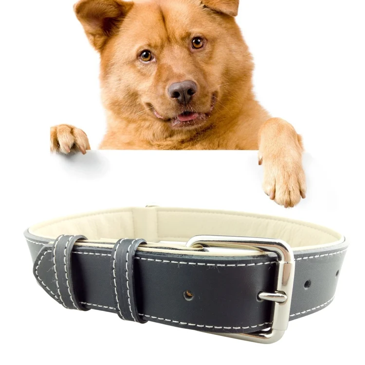 HC4076B.webp Leather Pet Dog Collar Pet Products Big Dog Collar, Size: L, 2.5 * 51cm - Image 1