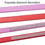 PU Diamond Studded Pet Collar Dog Collar Pet Products, Size: M, 2 * 42cm - Image 5