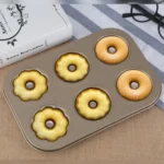 3 Flowers Type Donuts Cookie Mold Gold 6 Cups Cake Mold Baking Mold Cake Tools Bakeware Kitchen Accessories