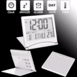 MT-033 LCD Display Portable Folding Digital Travel Temperature Alarm Clock - Image 7