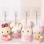 100 PCS Kitchen Bathroom Wall Hanging Transparent Non-marking Glue Hook - Image 3