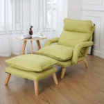 F3 Lazy Sofa Armrest Bedroom Leisure Japanese Folding Fabric Lounge Chair - Image 2