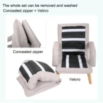 F3 Lazy Sofa Armrest Bedroom Leisure Japanese Folding Fabric Lounge Chair - Image 5