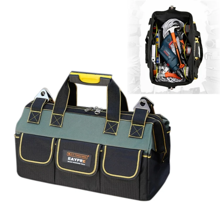 Multi-function Oxford Cloth Cloth Bottom Electrician Belt Pouch Maintenance Tools Handbag Shoulder Bag Convenient Tool Bag, Size : 20 inch