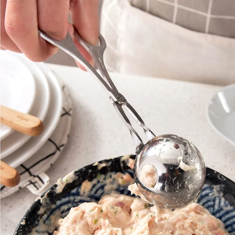 HC4205_6.webp Stainless Steel Meatball Maker Stuffed Meatball Clip DIY Fish Meat Rice Ball Maker - Image 7