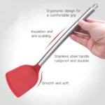 kn605 Stainless Steel Handle Silicone Slice High Temperature Resistance Cooking Slice - Image 4