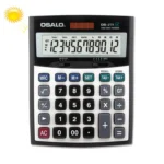 OSALO OS-2TV 12 Digits Desktop Tax Rate Calculator Solar Energy Dual Power Calculator