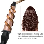 1-1.5 inch Conical Ceramic Hair Curler with Heat-resistant Gloves , UK Plug - Image 6