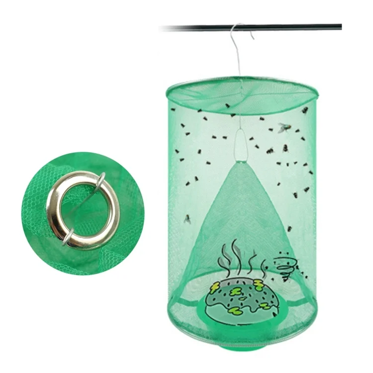 HC4268_1.webp 3pcs Folding Hanging Automatic Fly Hunter, Induced Fly Cage - Image 2