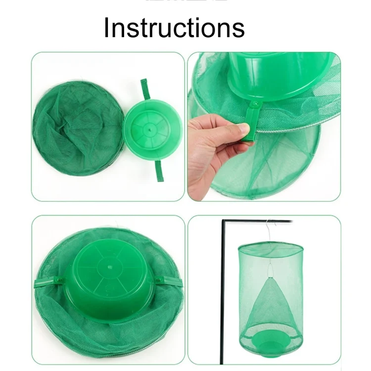 HC4268_4.webp 3pcs Folding Hanging Automatic Fly Hunter, Induced Fly Cage - Image 5