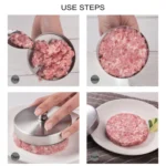 Kitchen Food Molds Stainless Steel Hamburger Meat Press Molds Tools - Image 6