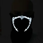 FG-FULL-01 Halloween Mask Voice Control LED Cold Light Terror Cosplay Mask - Image 8