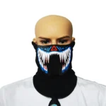 FG-MA-02 Halloween Mask Voice Control LED Cold Light Terror Cosplay Mask - Image 2