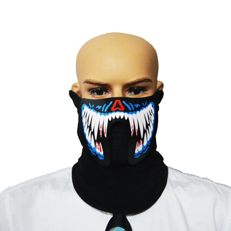 HC4383_1.webp FG-MA-02 Halloween Mask Voice Control LED Cold Light Terror Cosplay Mask - Image 2