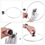12 PCS Kitchen Universal Replaceable Pot Cover Handle Circular Plastic Knob - Image 8