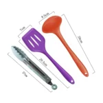 kn607 10 in 1 Colorful Silicone Kitchen Tools Set - Image 3
