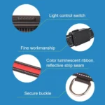 Medium and Large Dog Pet Solar + USB Charging LED Light Collar, Neck Circumference Size: L, 50-60cm - Image 8