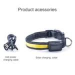 Medium and Large Dog Pet Solar + USB Charging LED Light Collar, Neck Circumference Size: L, 50-60cm - Image 11