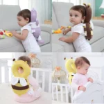 Breathable Fawn Pattern Shockproof Head Pad for Baby Children Waliking - Image 3