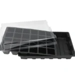 Seedling Tray Sprout Plate 24 Holes Nursery Pots Tray Lids Box For Gardening Bonsai Mini Greenhouse Nursery Plate Three Sets - Image 4
