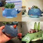Lovely Home Garden Office Resin Cartoon Animal Shaped Plant Flower Pot Decoration Animal Flower Pots Planter - Image 3