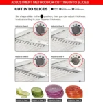 CZ-01 Multifunctional Household Stainless Steel Manual Vegetable Cutting Machine Carrot Potato Grater - Image 15