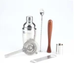 7 in 1 Stainless Steel Wine Cocktail Shaker Tools Set with Cloth Bag, Capacity: 750ml - Image 3