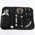 12 in 1 Stainless Steel Wine Cocktail Shaker Tools Set with Cloth Bag, Capacity: 750ml - Image 5