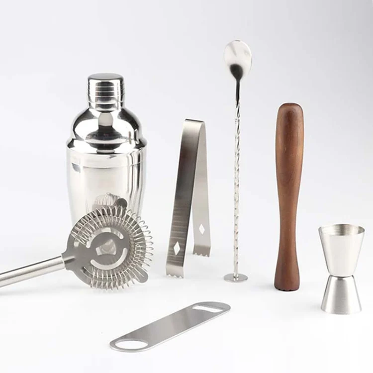 HC4793_2.webp 8 in 1 Stainless Steel Wine Cocktail Shaker Tools Set with Cloth Bag, Capacity: 350ml - Image 3