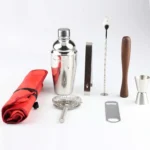 8 in 1 Stainless Steel Wine Cocktail Shaker Tools Set with Cloth Bag, Capacity: 800/600ml - Image 2