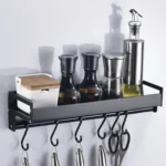 40cm 6 Hooks Kitchen Multi-function Wall Hanging Holder Seasoning Storage Rack