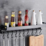 50cm 8 Hooks Kitchen Multi-function Wall Hanging Holder Seasoning Storage Rack