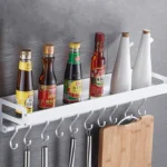 50cm 8 Hooks Kitchen Multi-function Wall Hanging Holder Seasoning Storage Rack - Image 2