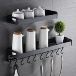 50cm 8 Hooks Kitchen Multi-function Wall Hanging Holder Seasoning Storage Rack - Image 8