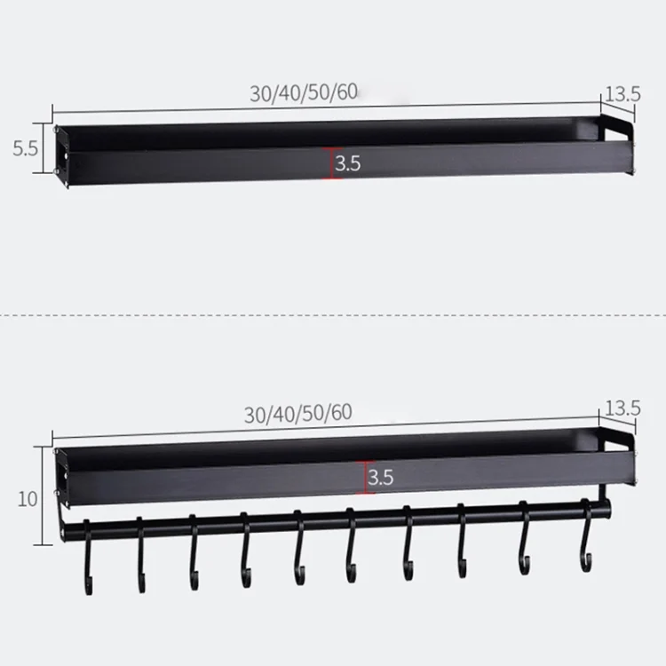 HC4837B_2.webp 80cm Kitchen Multi-function Wall Hanging Holder Seasoning Storage Rack - Image 3