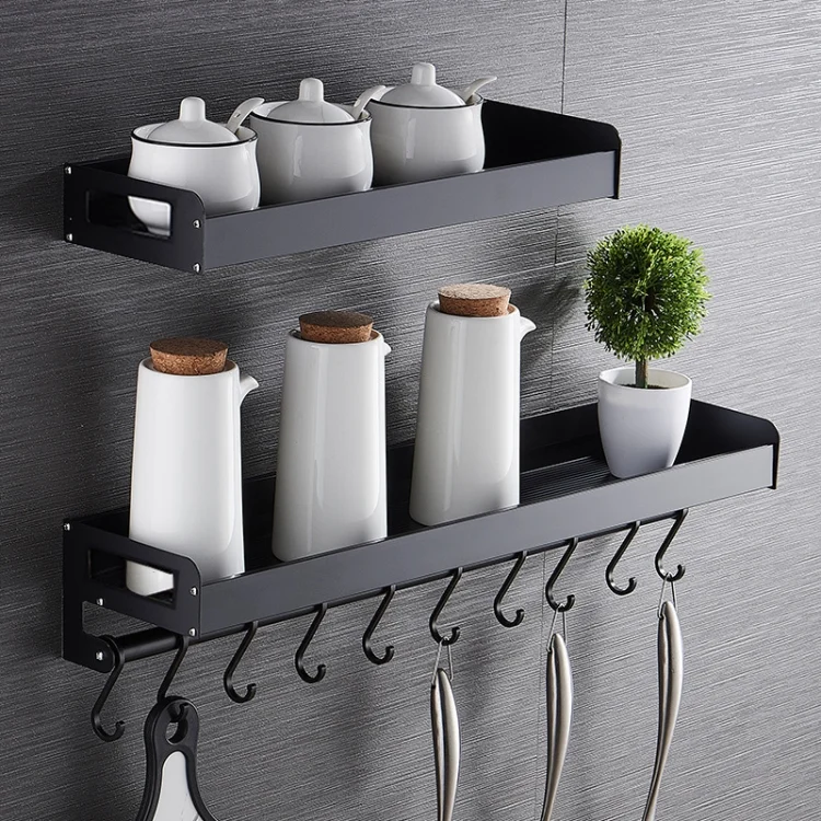 HC4837B_7.webp 80cm Kitchen Multi-function Wall Hanging Holder Seasoning Storage Rack - Image 8