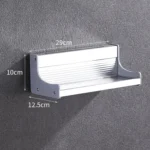 30cm Multi-function Kitchen Punching Wall-mounted Aluminum Condiment Storage Rack - Image 3