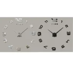Bedroom Home Office Decoration Modern Frameless Large Number DIY 3D Mirror Wall Sticker Quiet Clock, Size: 100*100cm - Image 2