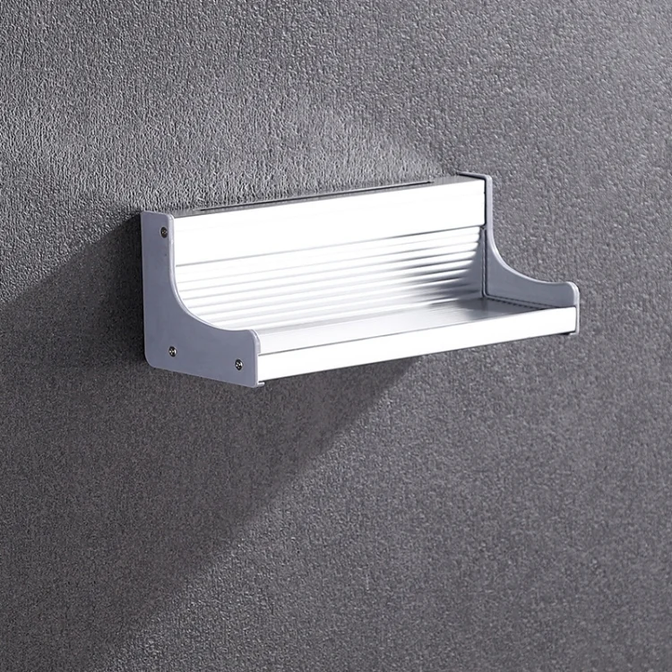 HC4886.webp 30cm Multi-function Kitchen Punching-free Wall-mounted Aluminum Condiment Storage Rack - Image 1
