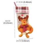 Christmas Ornament Decoration Lattice Cloth Christmas Stocking Gift Bag Pendant - Image 4